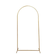 Round Top Metal Floral Display Frame Wedding Arch Backdrop Stand - Gold IRON_STND06_L_GOLD