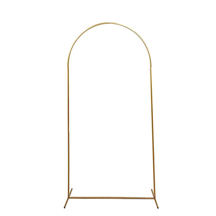 Round Top Metal Floral Display Frame Wedding Arch Backdrop Stand - Gold IRON_STND06_L_GOLD