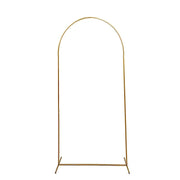 Round Top Metal Floral Display Frame Wedding Arch Backdrop Stand - Gold IRON_STND06_M_GOLD