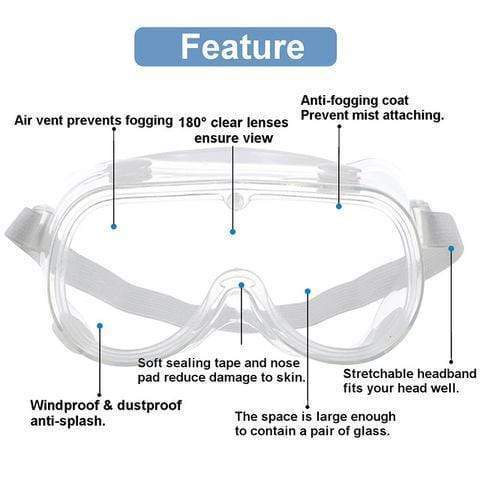 Safety Goggles Adjustable Anti-Scratch Protective Eyewear - Clear CARE_GOGG01