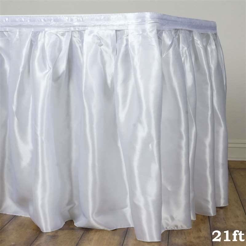 Satin Banquet Table Skirt SKT_STN_WHT_21