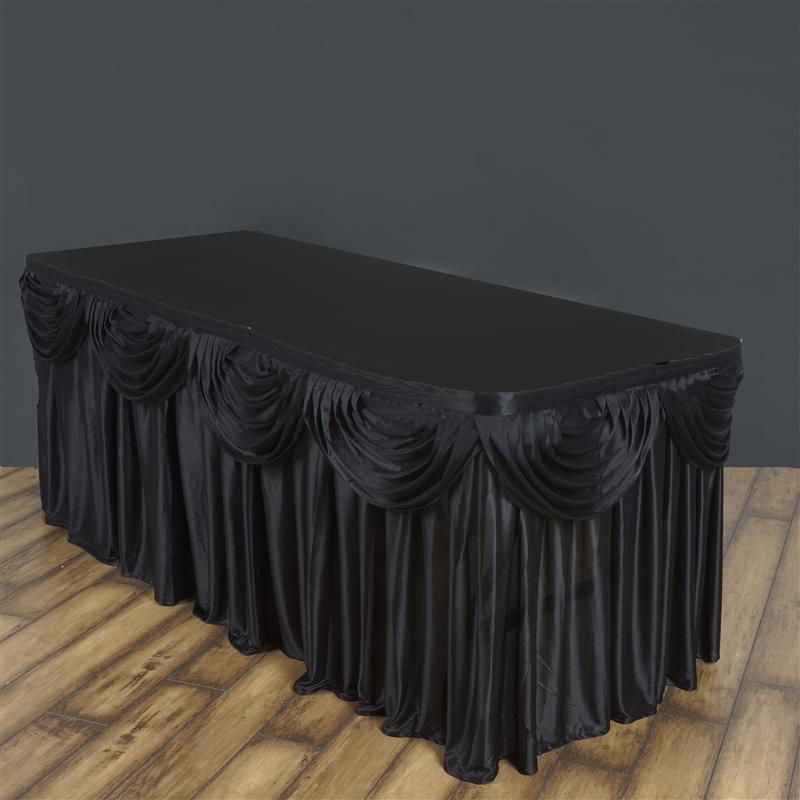 Satin Classic Drape Table Skirt