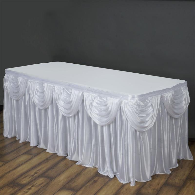 Satin Classic Drape Table Skirt
