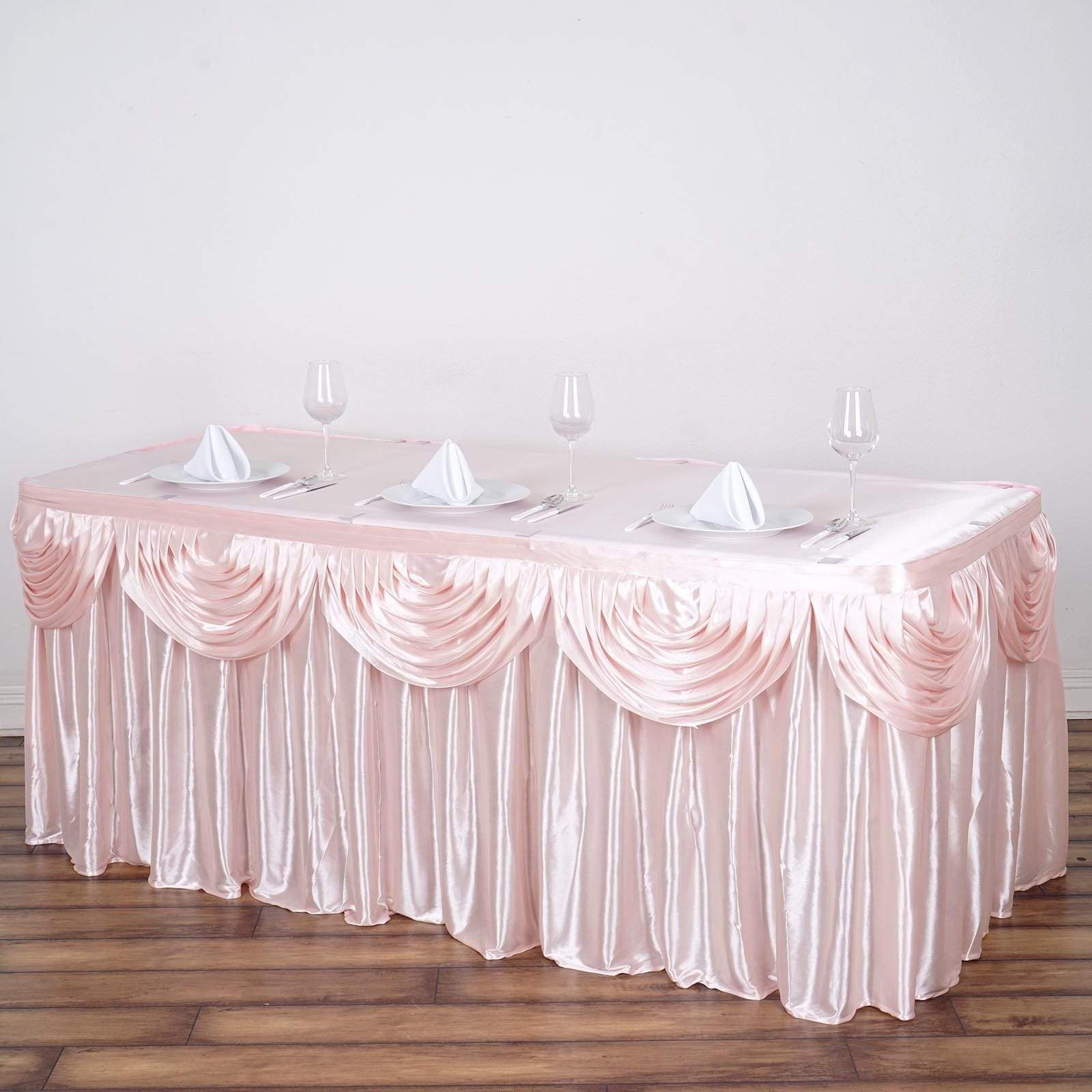 Satin Classic Drape Table Skirt