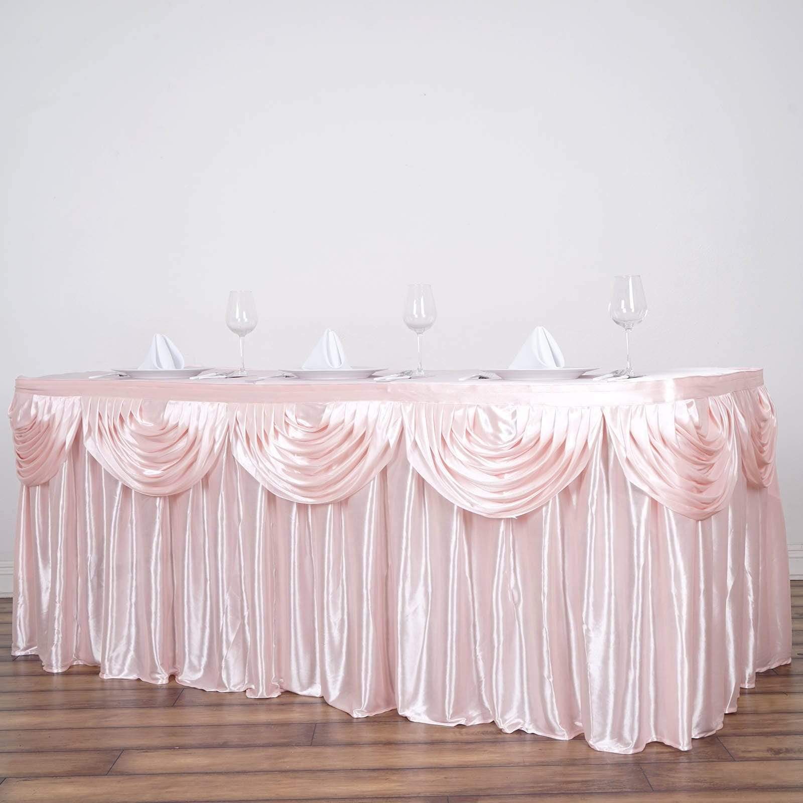 Satin Classic Drape Table Skirt