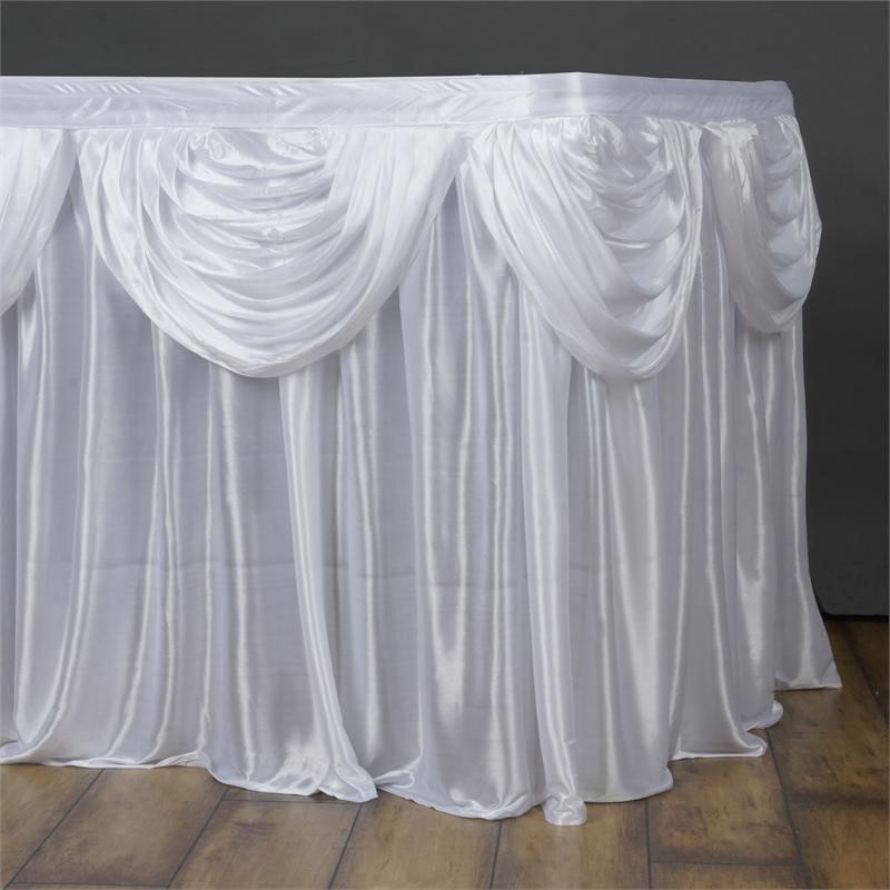 Satin Classic Drape Table Skirt