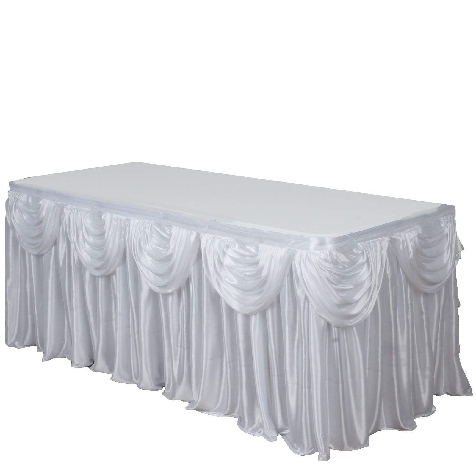 Satin Classic Drape Table Skirt