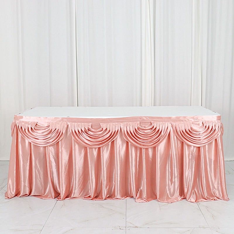 Satin Classic Drape Table Skirt