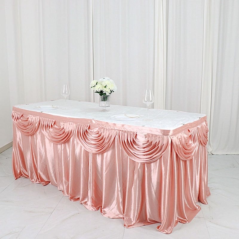 Satin Classic Drape Table Skirt