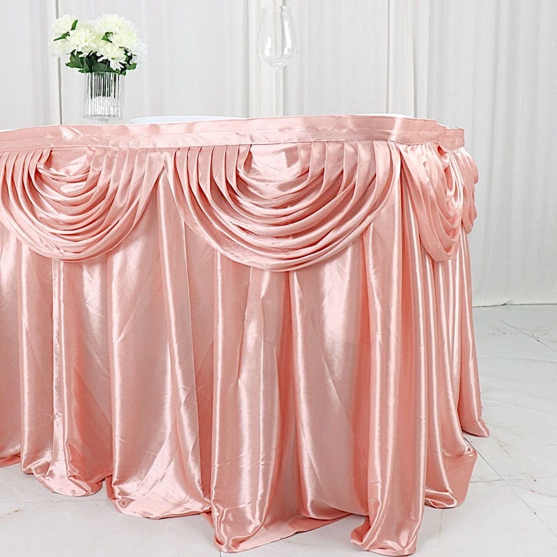 Satin Classic Drape Table Skirt