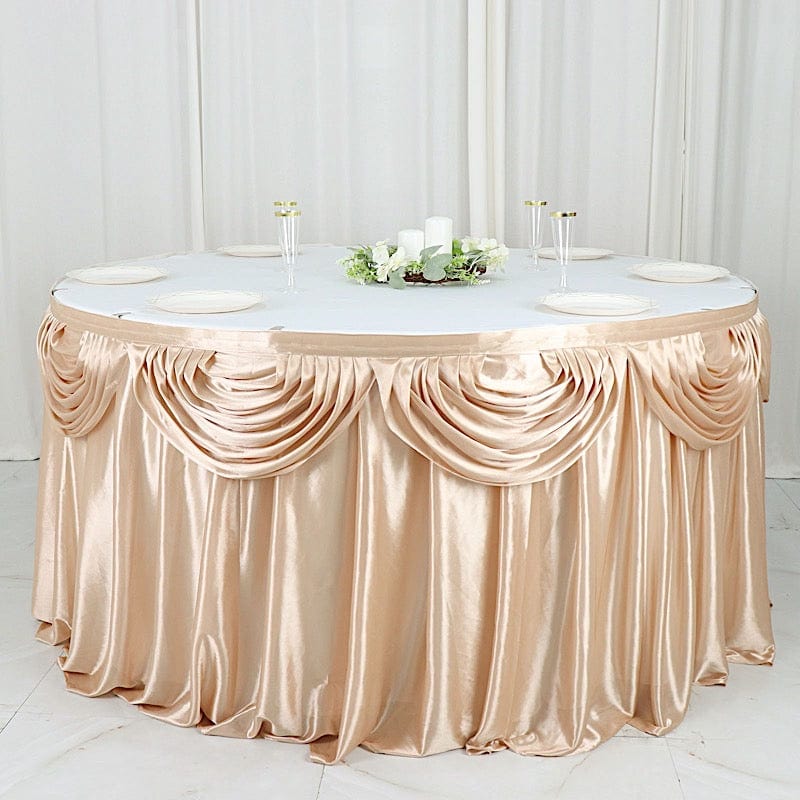 Satin Classic Drape Table Skirt