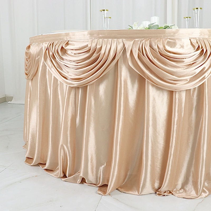 Satin Classic Drape Table Skirt