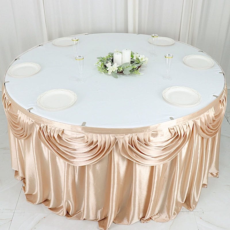 Satin Classic Drape Table Skirt