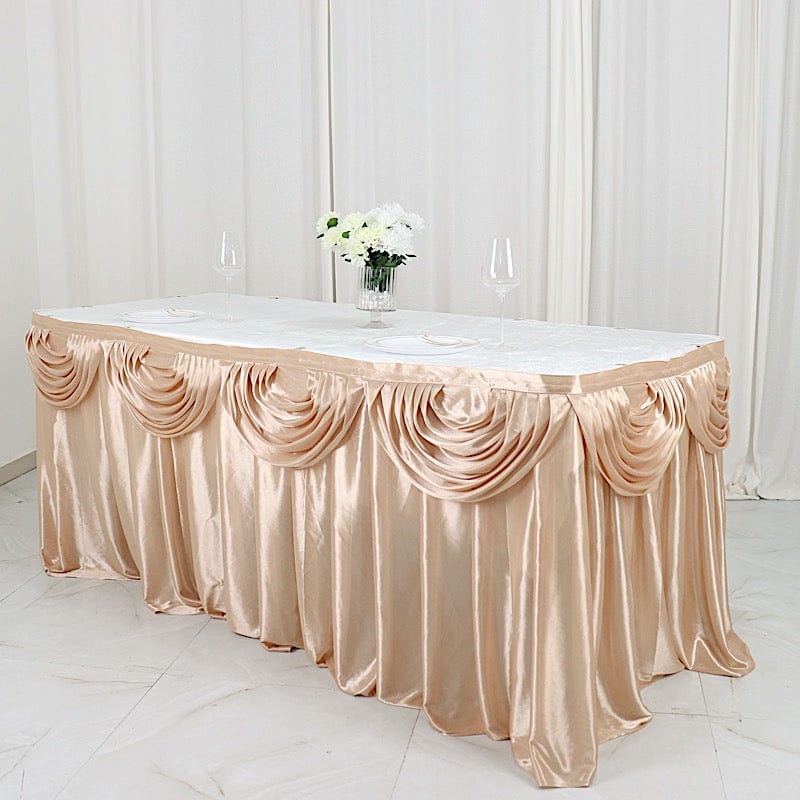 Satin Classic Drape Table Skirt