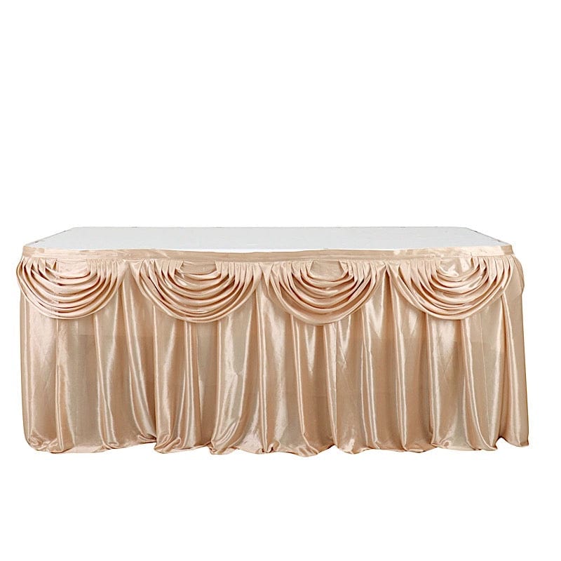 Satin Classic Drape Table Skirt