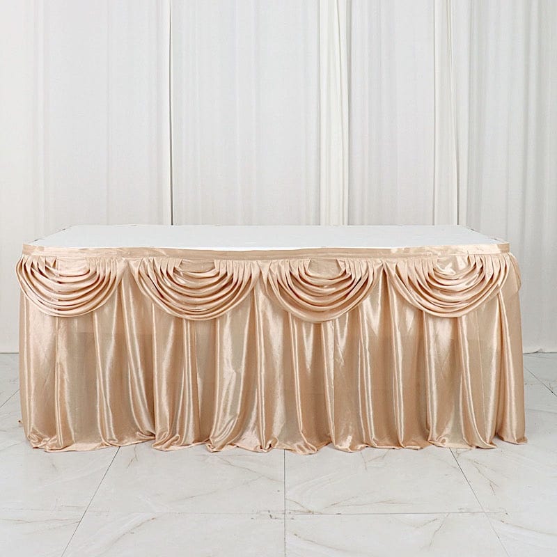 Satin Classic Drape Table Skirt