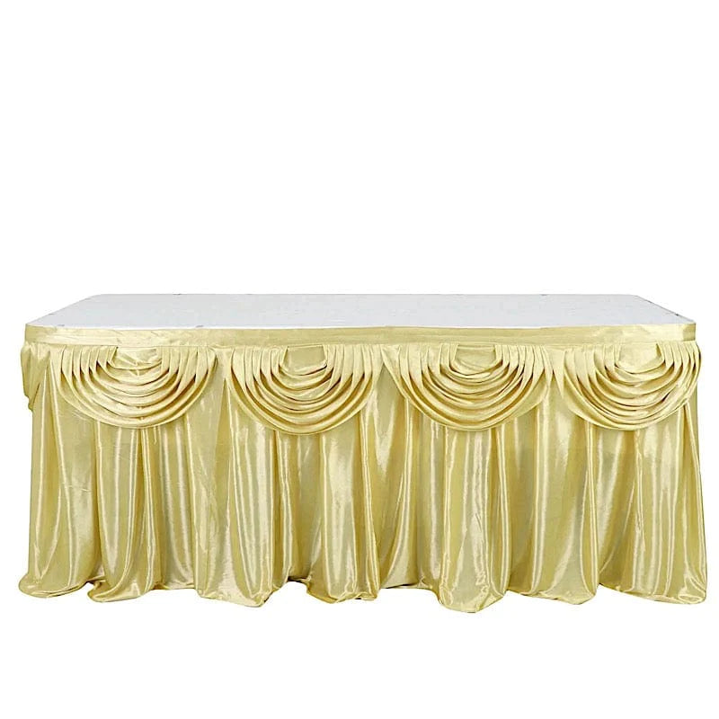 Satin Classic Drape Table Skirt