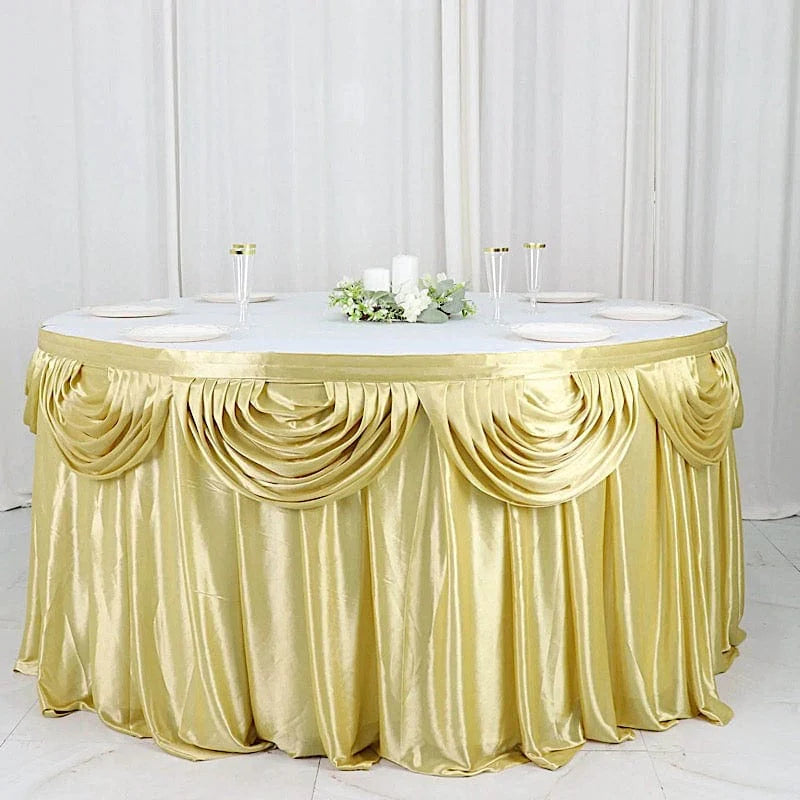 Satin Classic Drape Table Skirt