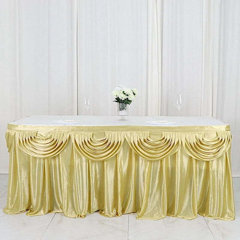 Satin Classic Drape Table Skirt