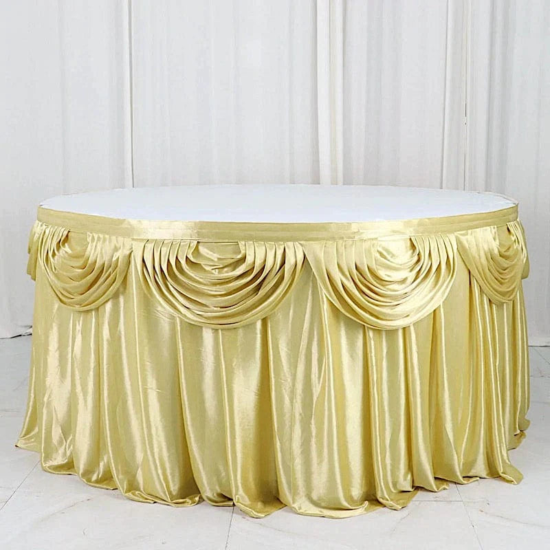 Satin Classic Drape Table Skirt