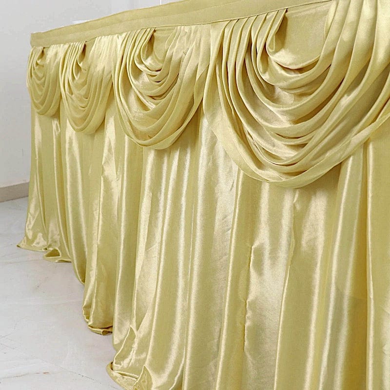 Satin Classic Drape Table Skirt