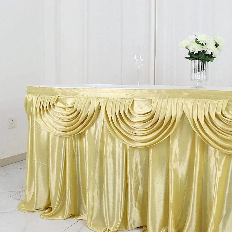 Satin Classic Drape Table Skirt