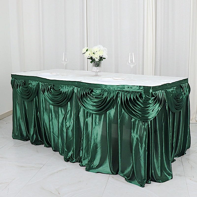 Satin Classic Drape Table Skirt SKT_06_HUNT_14