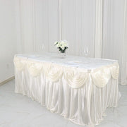 Satin Classic Drape Table Skirt SKT_06_IVR_14