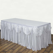 Satin Classic Drape Table Skirt SKT_06_WHT_21