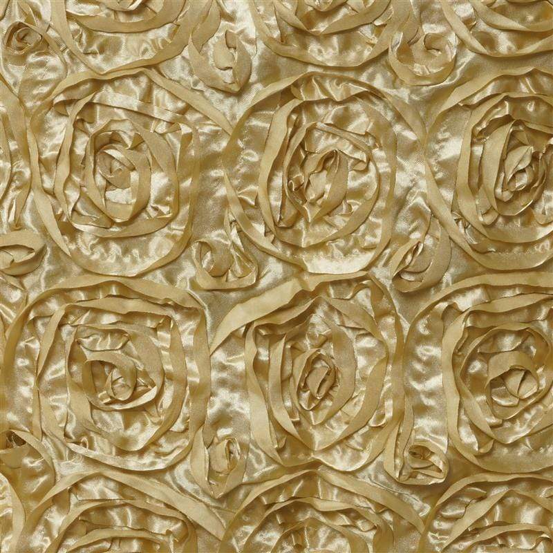 Satin Ribbon Roses Square Chair Cap Cover