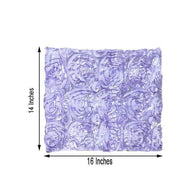 Satin Ribbon Roses Square Chair Cap Cover