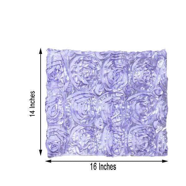 Satin Ribbon Roses Square Chair Cap Cover