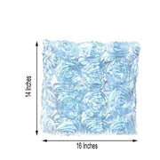 Satin Ribbon Roses Square Chair Cap Cover