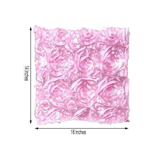 Satin Ribbon Roses Square Chair Cap Cover