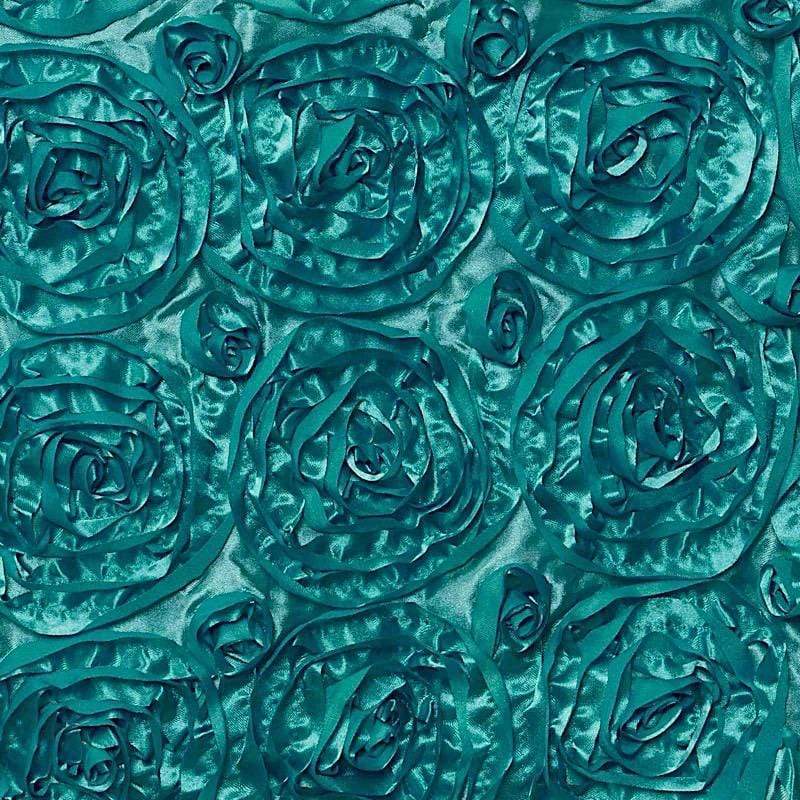 Satin Ribbon Roses Square Chair Cap Cover