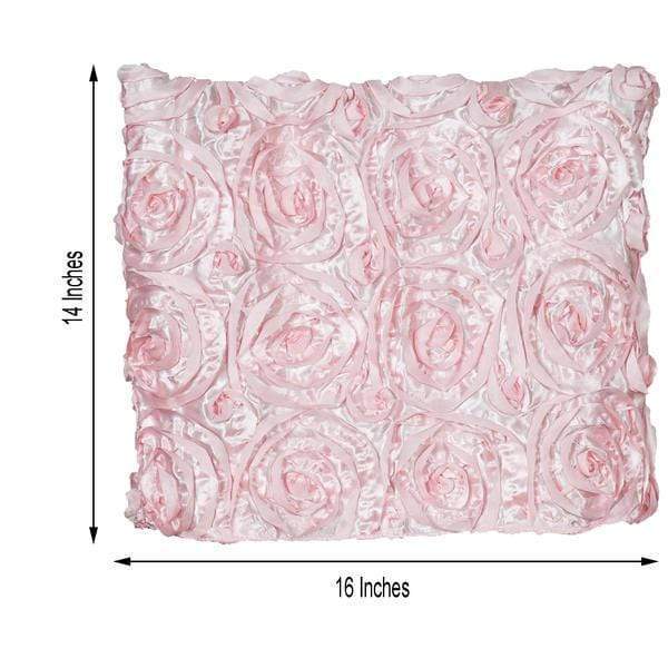 Satin Ribbon Roses Square Chair Cap Cover