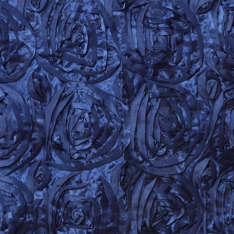 Satin Ribbon Roses Square Chair Cap Cover