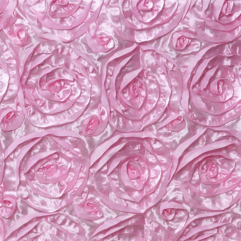 Satin Ribbon Roses Square Chair Cap Cover