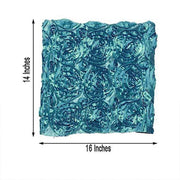 Satin Ribbon Roses Square Chair Cap Cover