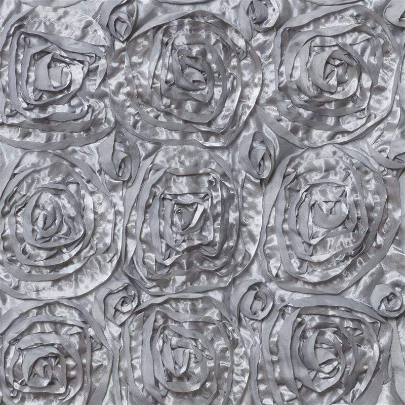 Satin Ribbon Roses Square Chair Cap Cover