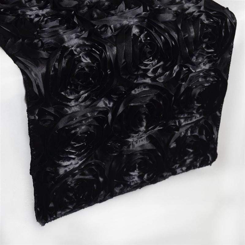 Satin Ribbon Roses Table Runner