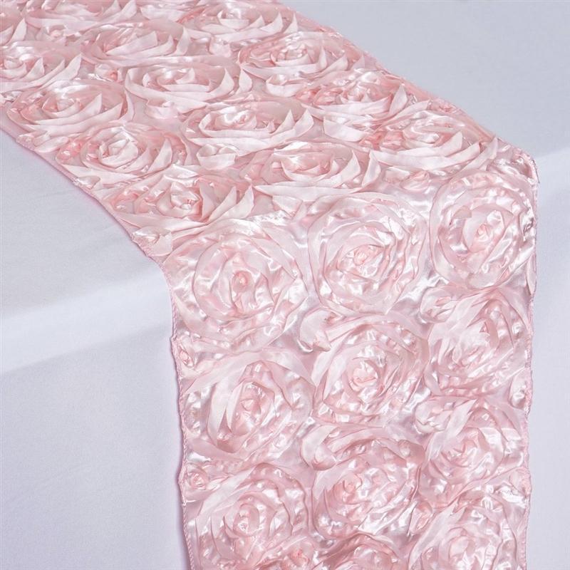 Satin Ribbon Roses Table Runner