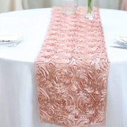Satin Ribbon Roses Table Runner