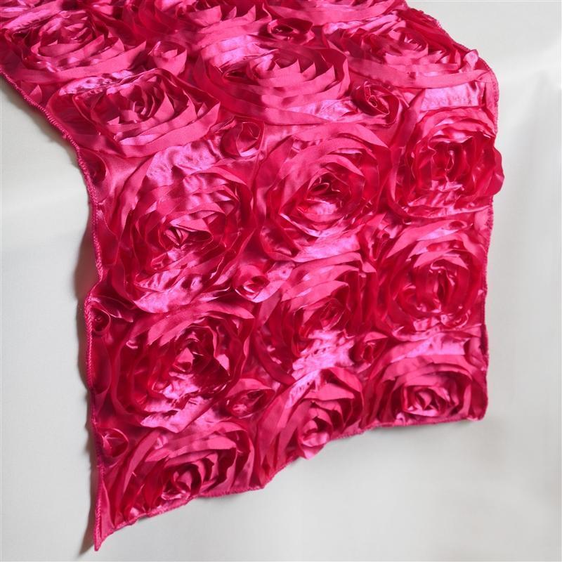 Satin Ribbon Roses Table Runner