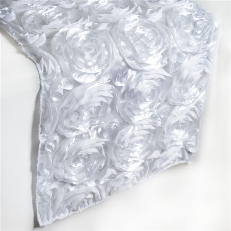 Satin Ribbon Roses Table Runner