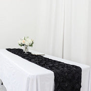 Satin Ribbon Roses Table Runner