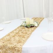 Satin Ribbon Roses Table Runner