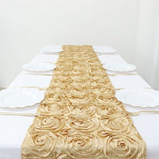 Satin Ribbon Roses Table Runner