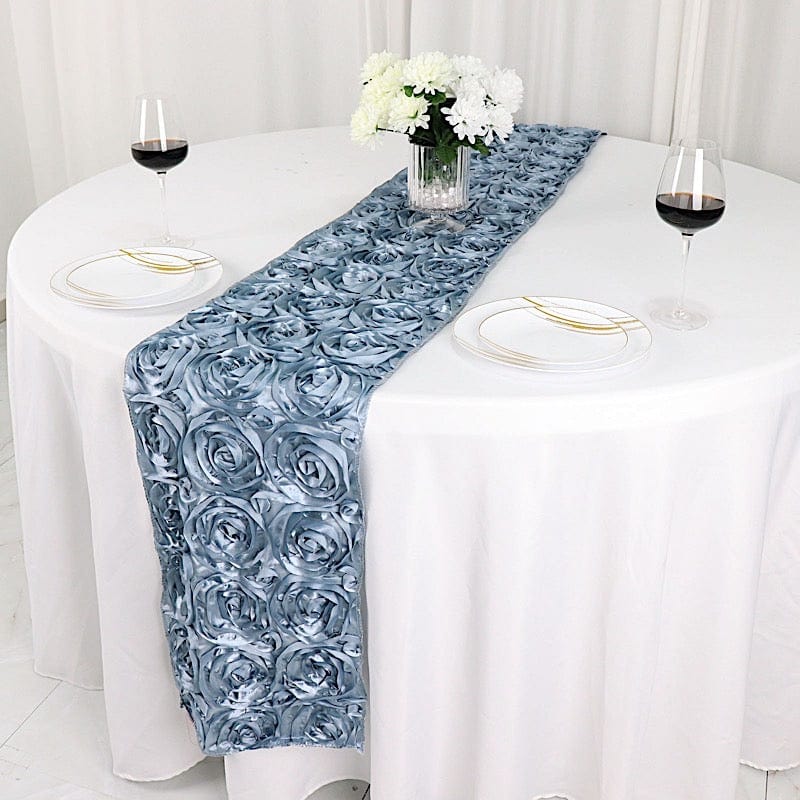 Satin Ribbon Roses Table Runner