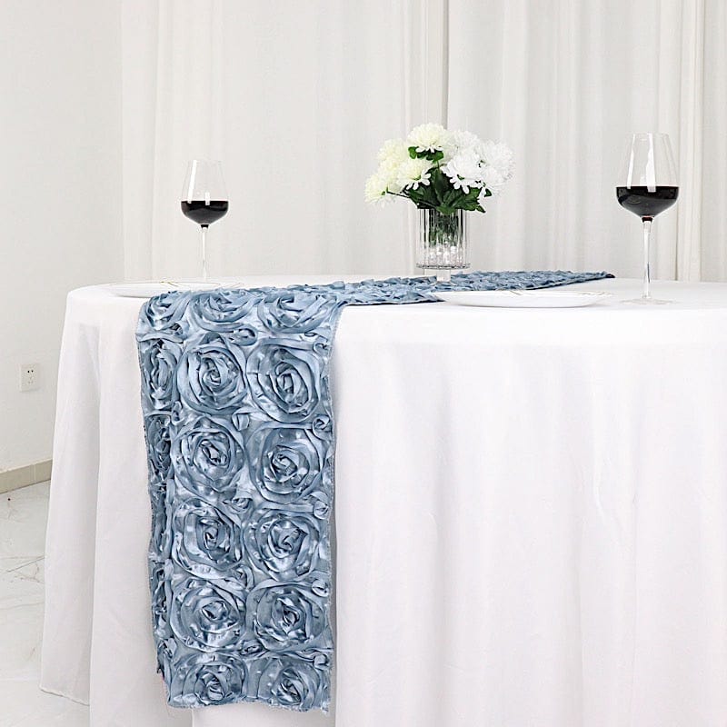 Satin Ribbon Roses Table Runner